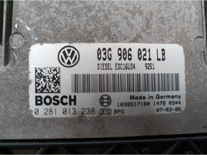 Recambio de centralita motor uce para skoda octavia combi (1z5) elegance referencia OEM IAM 03G906021LB 03G906021LB 03G906021LB