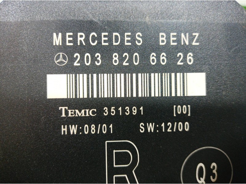 Recambio de centralita cierre para mercedes-benz clase c (w203) berlina 180 (203.035) referencia OEM IAM 2038206626 2038206626 2