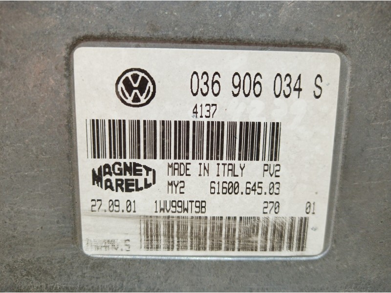 Recambio de centralita motor uce para volkswagen polo (9n1) 1.4 16v referencia OEM IAM 036906034S 036906034S 036906034