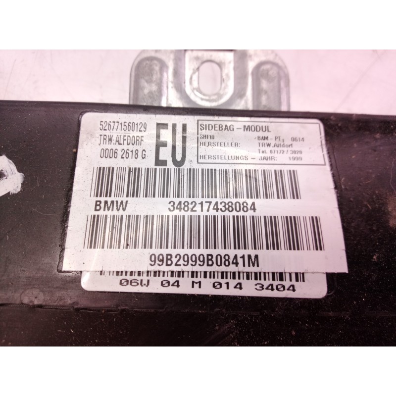 Recambio de airbag lateral delantero derecho para bmw serie 3 berlina (e46) 320d referencia OEM IAM 348217438084 348217438084 00