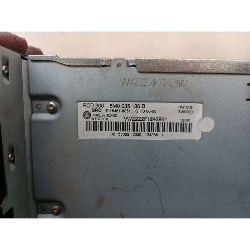 Recambio de sistema audio / radio cd para volkswagen golf plus (5m1) bluemotion edition referencia OEM IAM 5M0035186B 5M0035186B