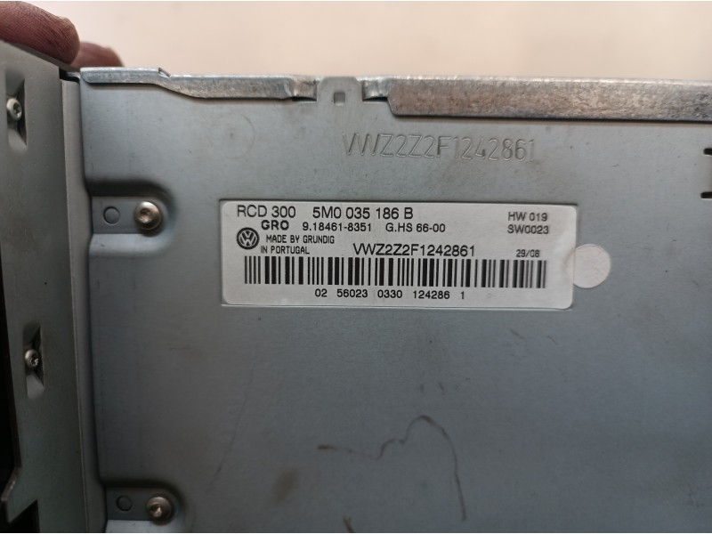 Recambio de sistema audio / radio cd para volkswagen golf plus (5m1) bluemotion edition referencia OEM IAM 5M0035186B 5M0035186B