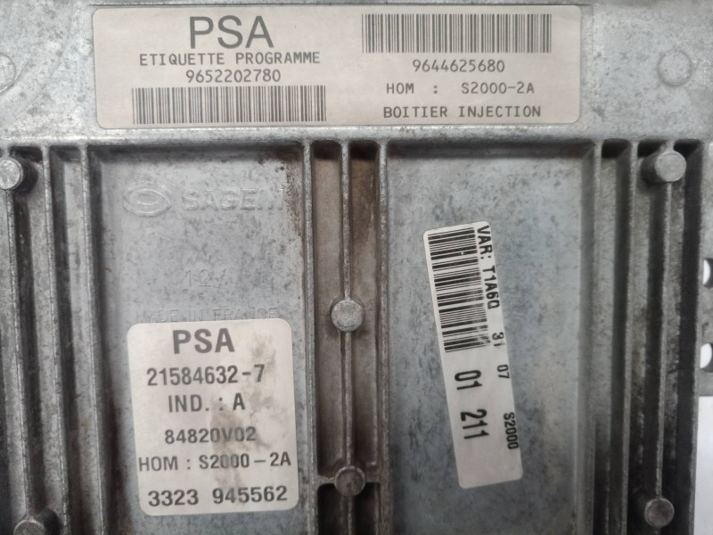 Recambio de centralita motor uce para peugeot 206 berlina xr referencia OEM IAM 9644625680 9644625680 215846327