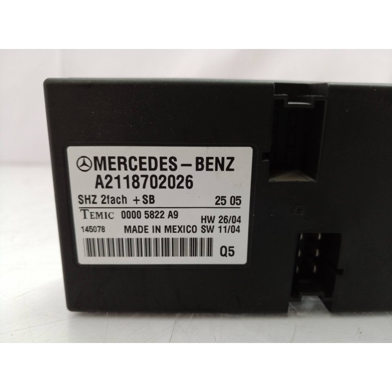 Recambio de centralita asientos para mercedes-benz clase cls (w219) 500 (219.375) referencia OEM IAM A2118702026 A2118702026 000