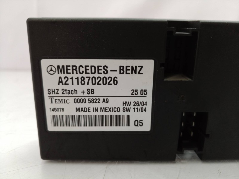 Recambio de centralita asientos para mercedes-benz clase cls (w219) 500 (219.375) referencia OEM IAM A2118702026 A2118702026 000