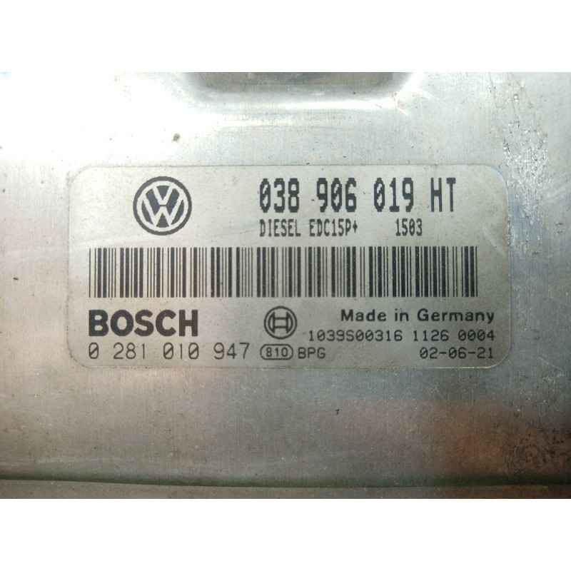 Recambio de centralita motor uce para seat ibiza (6l1) 1.9 tdi referencia OEM IAM 038906019 038906019 038906019