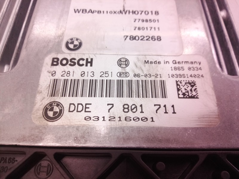 Recambio de centralita motor uce para bmw x3 (e83) 2.0d referencia OEM IAM 7801711 7801711 0281013251