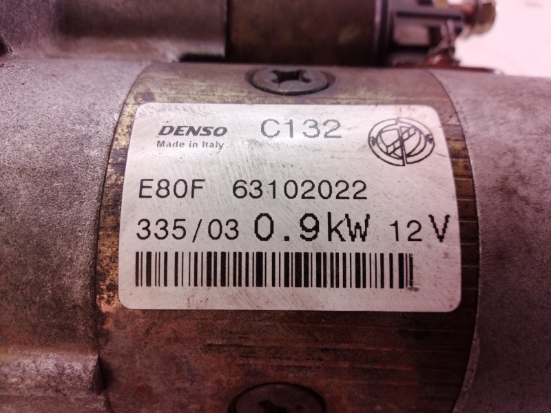 Recambio de motor arranque para fiat panda (169) 1.1 referencia OEM IAM 63102022 63102022 63102022