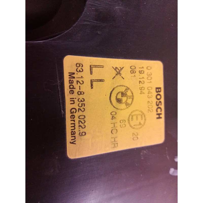 Recambio de faro derecho para bmw serie 7 (e38) 3.0 v8 cat referencia OEM IAM 631283520229 631283520229 0301043202