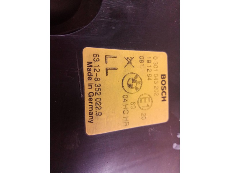 Recambio de faro derecho para bmw serie 7 (e38) 3.0 v8 cat referencia OEM IAM 631283520229 631283520229 0301043202