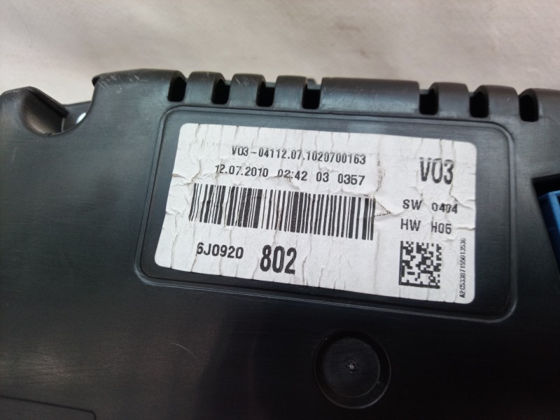 Recambio de cuadro instrumentos para seat ibiza sc (6j1) good stuff referencia OEM IAM 6J0920802 6J0920802 6J0920802