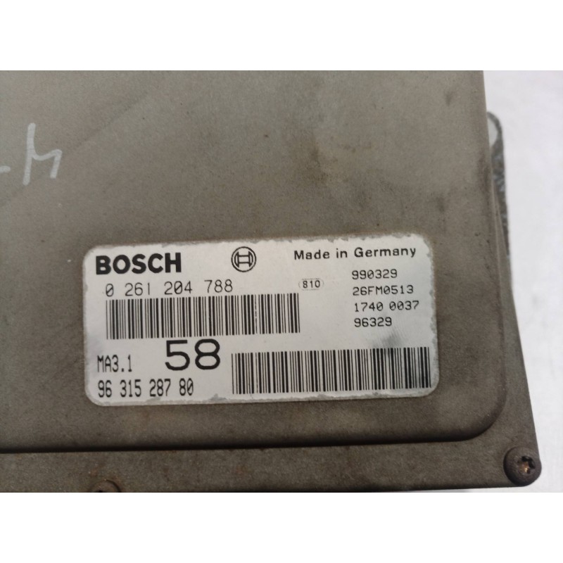 Recambio de centralita motor uce para citroën saxo 1.1 image referencia OEM IAM 0261204788 0261204788 9631528780