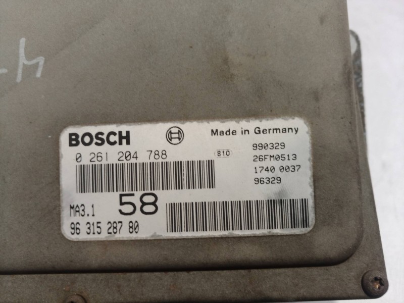 Recambio de centralita motor uce para citroën saxo 1.1 image referencia OEM IAM 0261204788 0261204788 9631528780