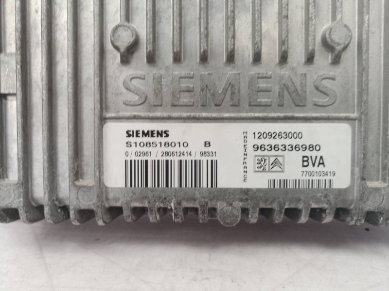 Recambio de centralita cambio automatico para peugeot 206 berlina xt referencia OEM IAM 9636336980 9636336980 S108518010