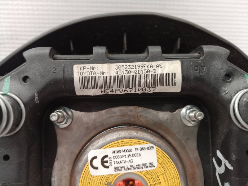 Recambio de airbag volante para toyota yaris (ksp9/scp9/nlp9) básico referencia OEM IAM 451300D150D 451300D150 451300D150