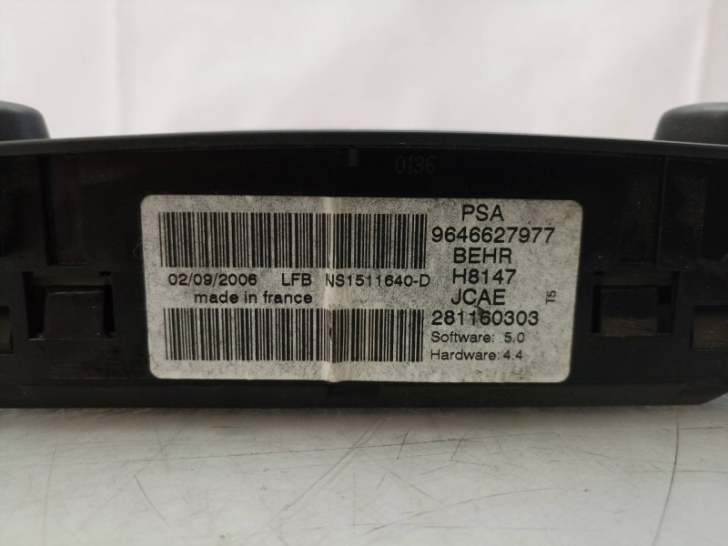 Recambio de mando climatizador para peugeot 307 cc (s1) 1.6 referencia OEM IAM 9646627977 9646627977 281160303