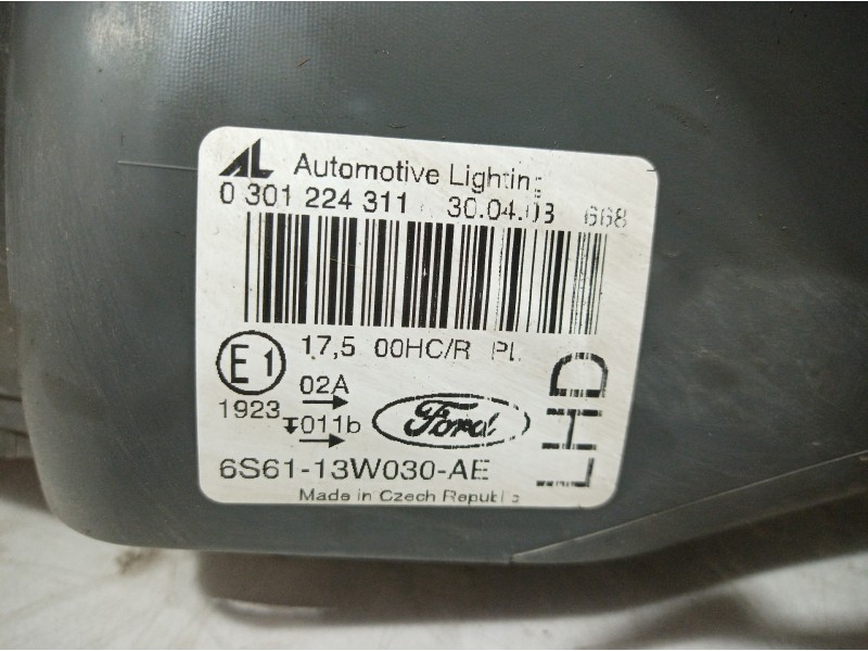 Recambio de faro izquierdo para ford fiesta (cbk) ambiente referencia OEM IAM 0301224311 0301224311 0301224311