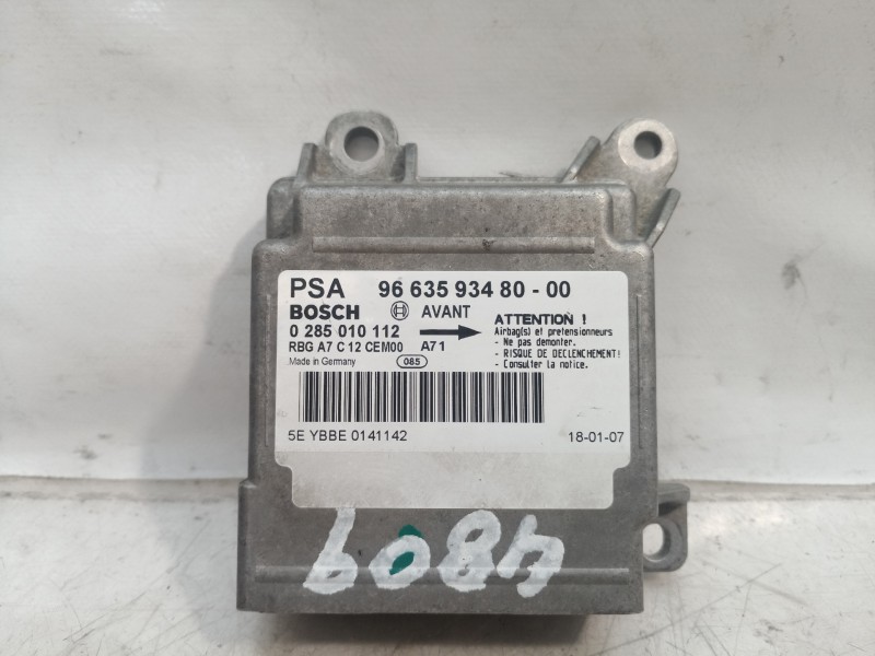 Recambio de centralita airbag para peugeot 207 confort referencia OEM IAM 9663593480 9663593480 0285010112