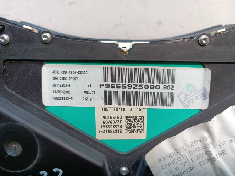 Recambio de cuadro instrumentos para peugeot 307 cc (s2) sport referencia OEM IAM P9655925880B02 216775064E 9655925880