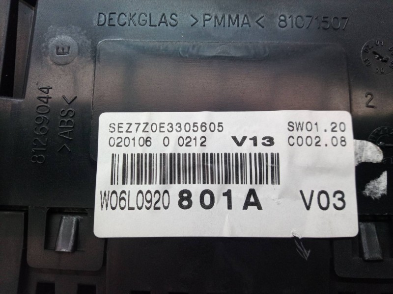 Recambio de cuadro instrumentos para seat ibiza (6l1) sport referencia OEM IAM 110080104010A 110080104010 110080104010