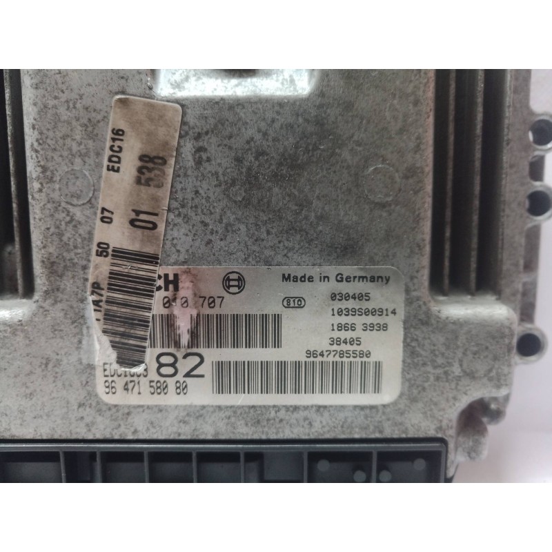 Recambio de centralita motor uce para peugeot 206 berlina 1.4 hdi referencia OEM IAM 9647158080 9647158080 9647785580