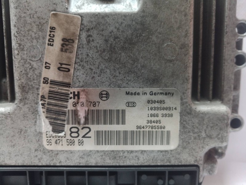 Recambio de centralita motor uce para peugeot 206 berlina 1.4 hdi referencia OEM IAM 9647158080 9647158080 9647785580