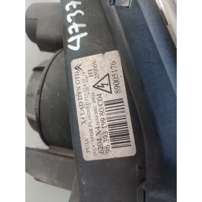 Recambio de faro xenon izquierdo para citroën c5 berlina 3.0 v6 exclusive automático referencia OEM IAM 9639319980 9639319980 96