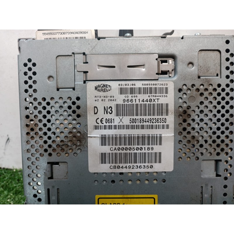 Recambio de sistema audio / radio cd para peugeot 307 cc (s2) sport referencia OEM IAM 96611440XT 96611440XT CA0000500189