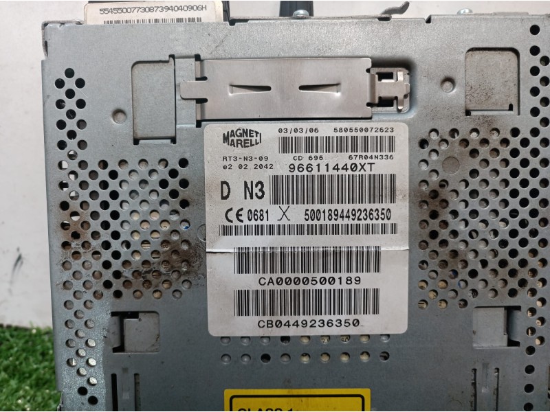 Recambio de sistema audio / radio cd para peugeot 307 cc (s2) sport referencia OEM IAM 96611440XT 96611440XT CA0000500189