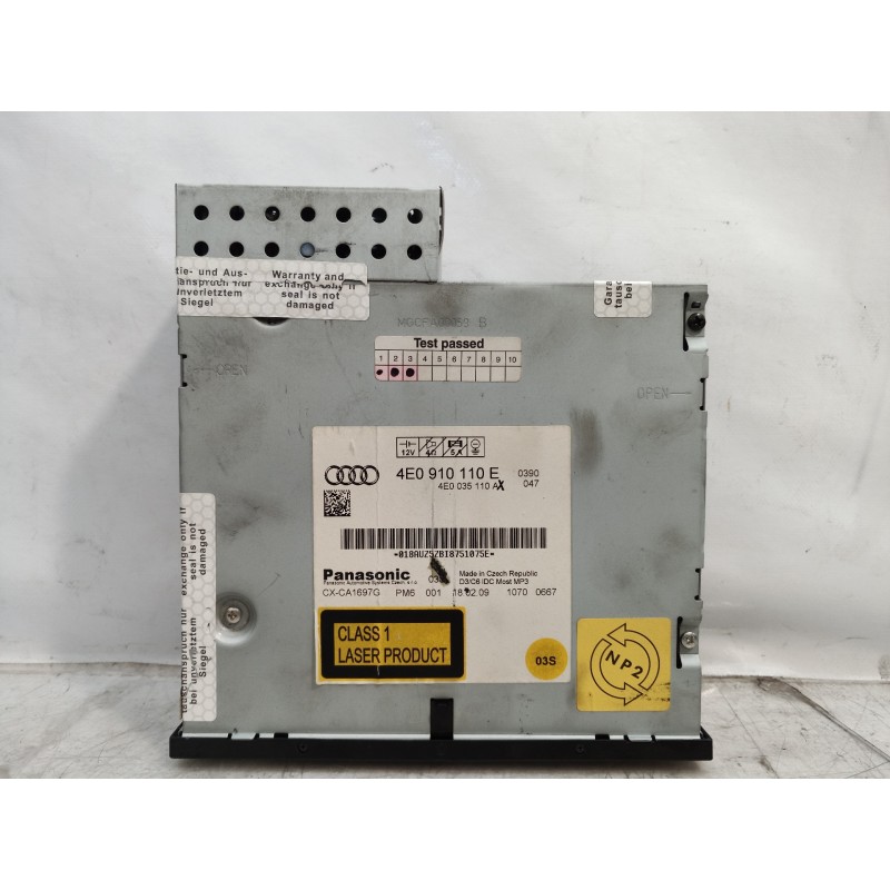 Recambio de sistema audio / radio cd para audi a8 (4e2) 3.7 quattro referencia OEM IAM 4E0910110E 4E0910110E 4E0910110E