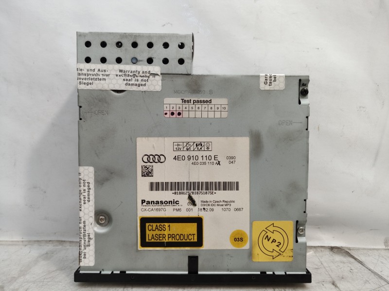Recambio de sistema audio / radio cd para audi a8 (4e2) 3.7 quattro referencia OEM IAM 4E0910110E 4E0910110E 4E0910110E