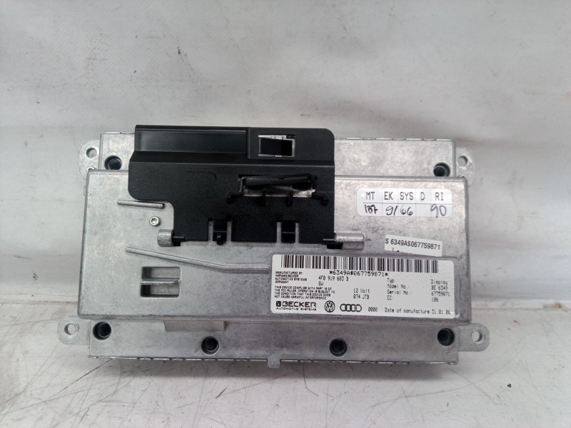 Recambio de pantalla multifuncion para audi q7 (4l) 4l/xbunq1 referencia OEM IAM 4F0919603B 4F0919603B 4F0919603