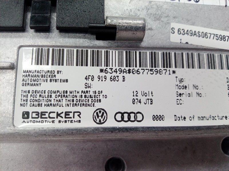 Recambio de pantalla multifuncion para audi q7 (4l) 4l/xbunq1 referencia OEM IAM 4F0919603B 4F0919603B 4F0919603