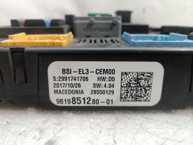 Recambio de caja reles / fusibles para peugeot 308 sw allure referencia OEM IAM 9819851280 981985128001 9819851280