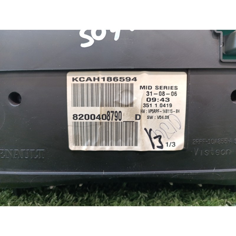 Recambio de cuadro instrumentos para renault megane ii classic berlina confort dynamique referencia OEM IAM 8200408790D 2RPF10A8