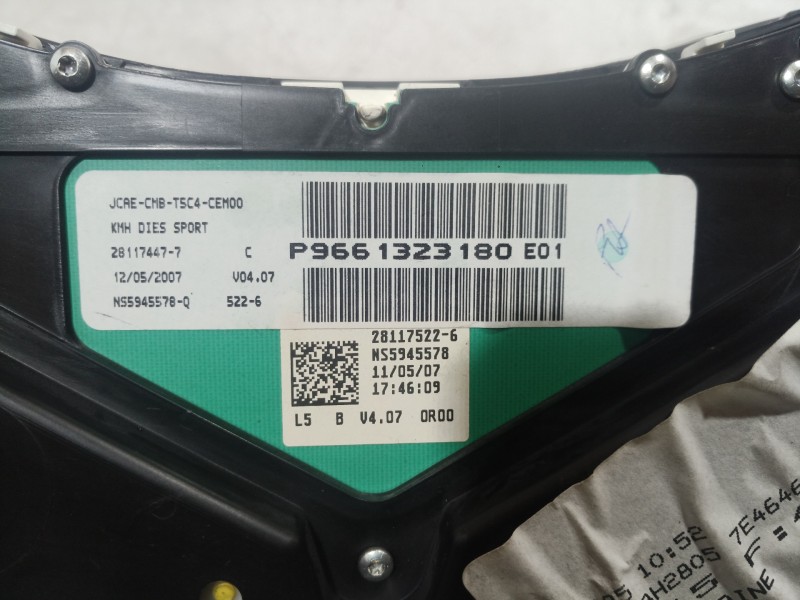 Recambio de cuadro instrumentos para peugeot 307 break/sw (s2) d-sign referencia OEM IAM 9661323180 9661323180 9661323180