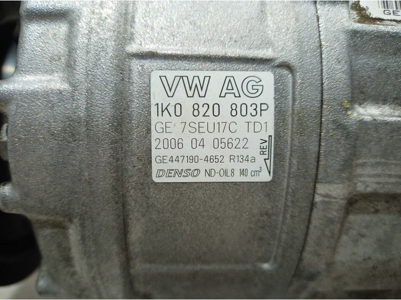 Recambio de compresor aire acondicionado para audi a3 (8p) 1.6 fsi ambiente referencia OEM IAM 1K0820803P 1K0820803P 1K0820803