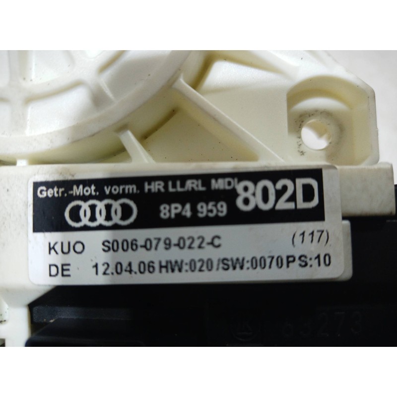 Recambio de motor elevalunas trasero derecho para audi a3 (8p) 1.6 fsi ambiente referencia OEM IAM 8P4959 8P4959 8P4959