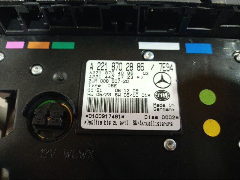 Recambio de luz interior para mercedes-benz clase s (w221) berlina 500 l (221.171) referencia OEM IAM A2218702886 A2218702886 A2