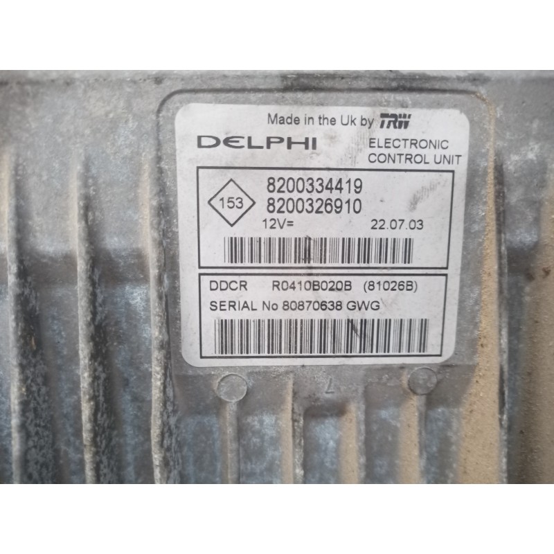 Recambio de centralita motor uce para renault scenic ii confort authentique referencia OEM IAM 8200334419 8200334419 8200334419