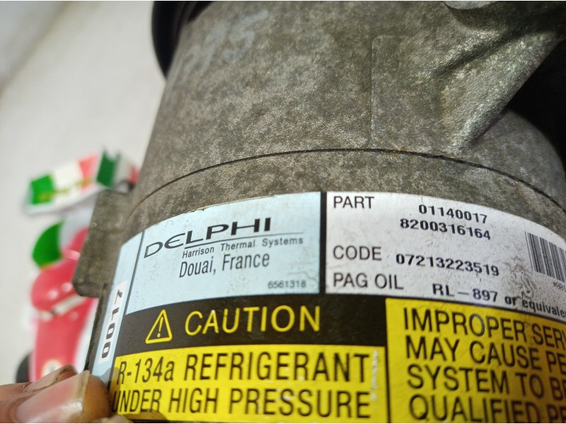 Recambio de compresor aire acondicionado para renault scenic ii confort authentique referencia OEM IAM 8200316164 8200316164 820