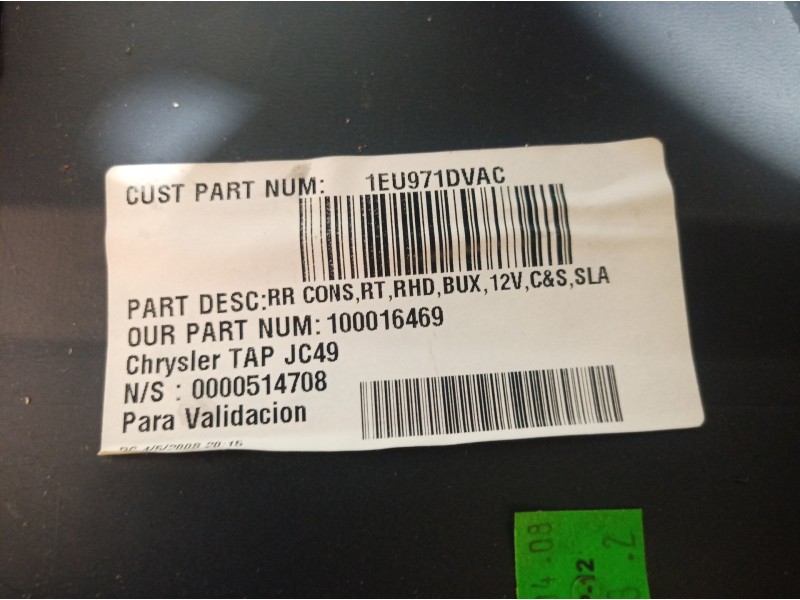 Recambio de apoyabrazos central para dodge journey sxt referencia OEM IAM   