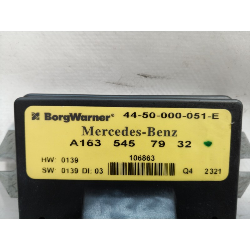 Recambio de modulo electronico para mercedes-benz clase m (w163) 400 cdi (163.128) referencia OEM IAM A1635457932 A1635457932 44