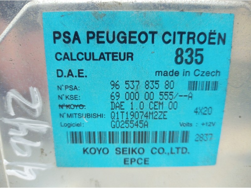 Recambio de modulo electronico para citroën c3 referencia OEM IAM 9653783580 9653783580 9653783580
