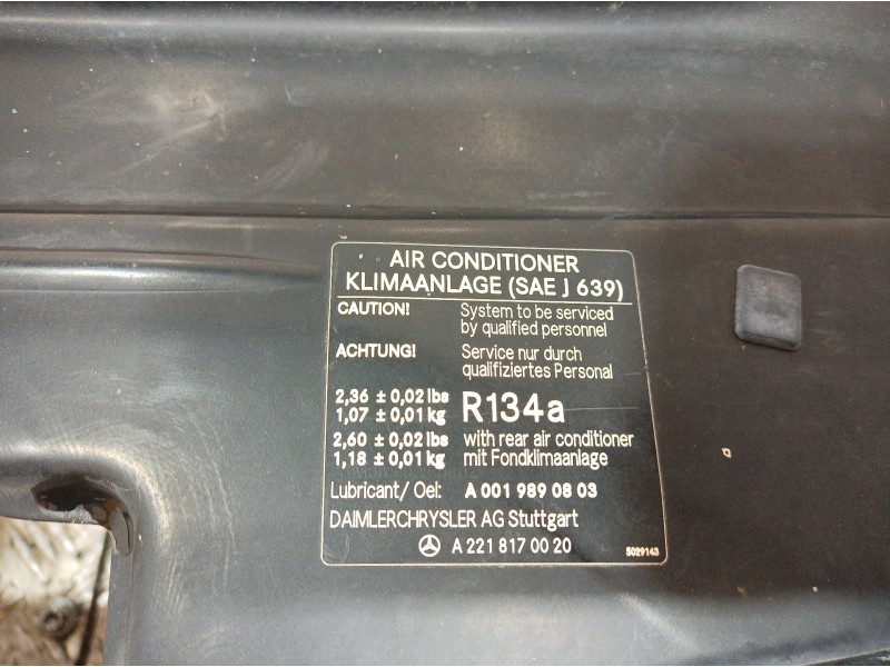 Recambio de panel frontal para mercedes-benz clase s (w221) berlina 500 l (221.171) referencia OEM IAM A2218170020 A2218170020 A