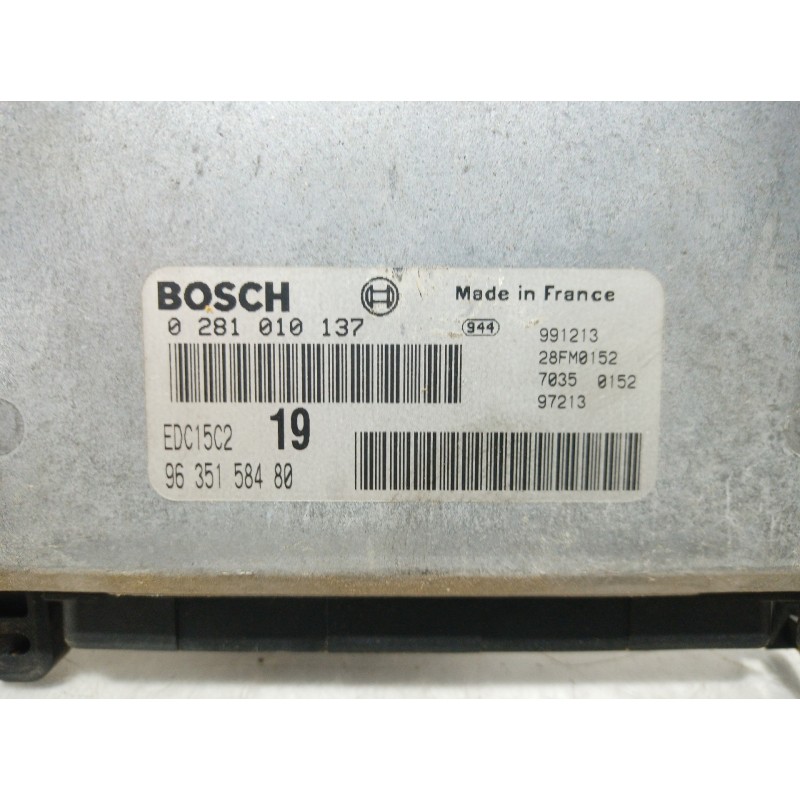 Recambio de centralita motor uce para citroën xsara picasso 2.0 hdi cat (rhy / dw10td) referencia OEM IAM 0281010137 0281010137 