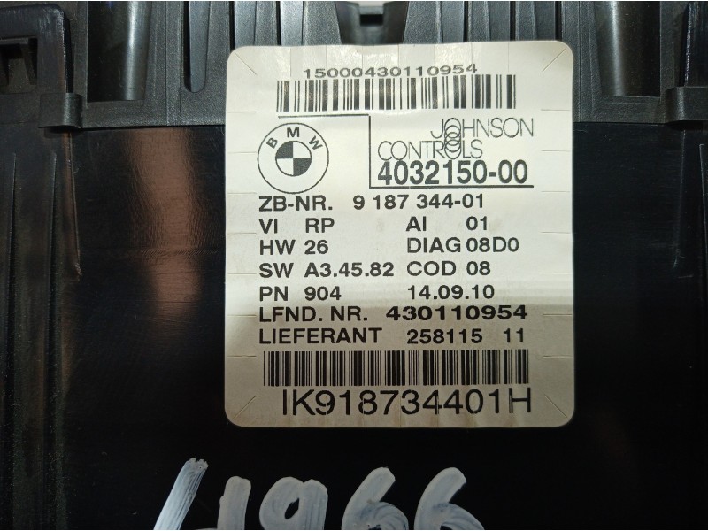 Recambio de cuadro instrumentos para bmw serie 3 berlina (e90) 316d referencia OEM IAM 918734401 918734401 918734401