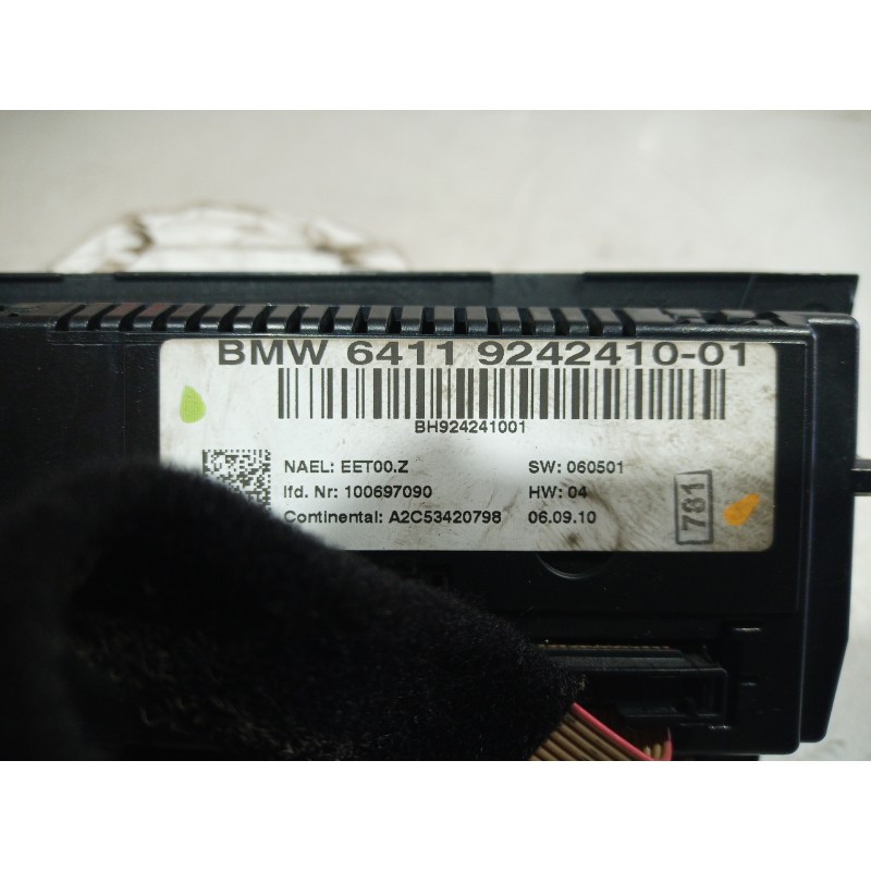 Recambio de mando calefaccion / aire acondicionado para bmw serie 3 berlina (e90) 316d referencia OEM IAM 6411924241001 64119242