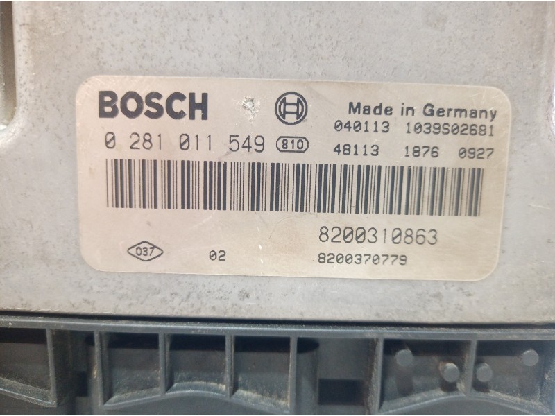 Recambio de centralita motor uce para renault megane ii classic berlina 1.9 dci diesel referencia OEM IAM 0281011549 0281011549 