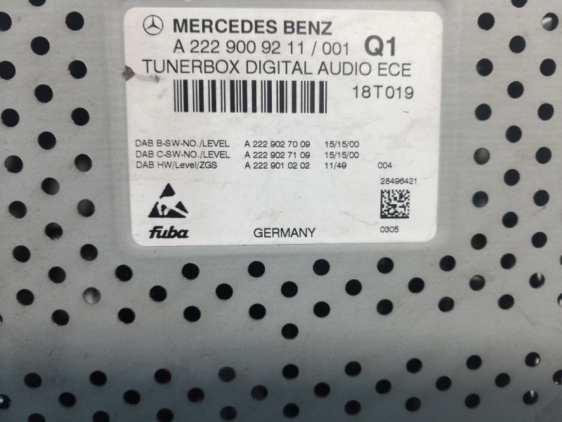 Recambio de modulo electronico para mercedes-benz clase cls (w219) 500 (219.375) referencia OEM IAM A2229009211 A2229009211 A222